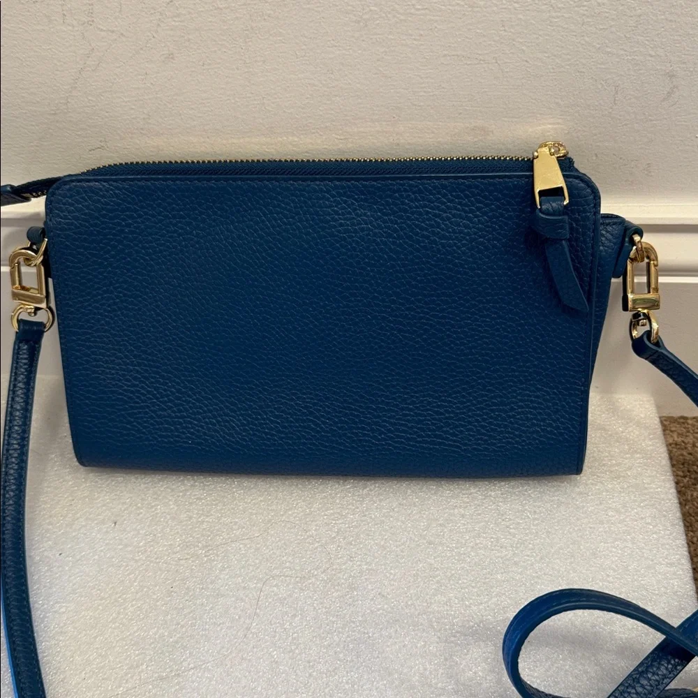 Tory Burch Royal Blue pebbled leather Crossbody Bag - Picture 3 of 7